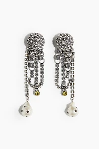 Rhinestone Clip Earrings