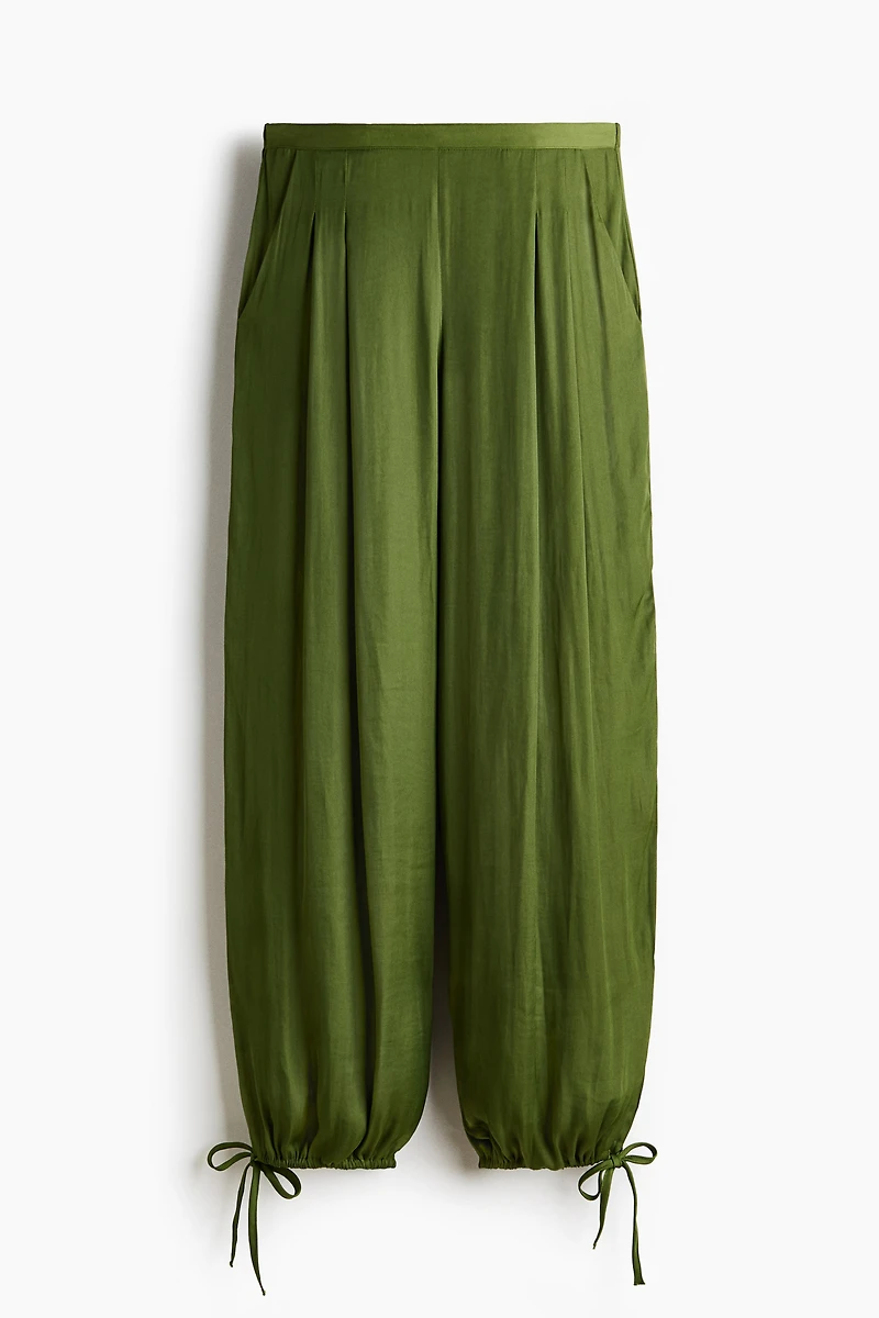 Drawstring-Detail Pull-On Pants