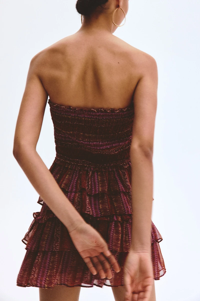 Tiered Chiffon Mini Skort