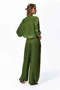 Drawstring-Detail Pull-On Pants