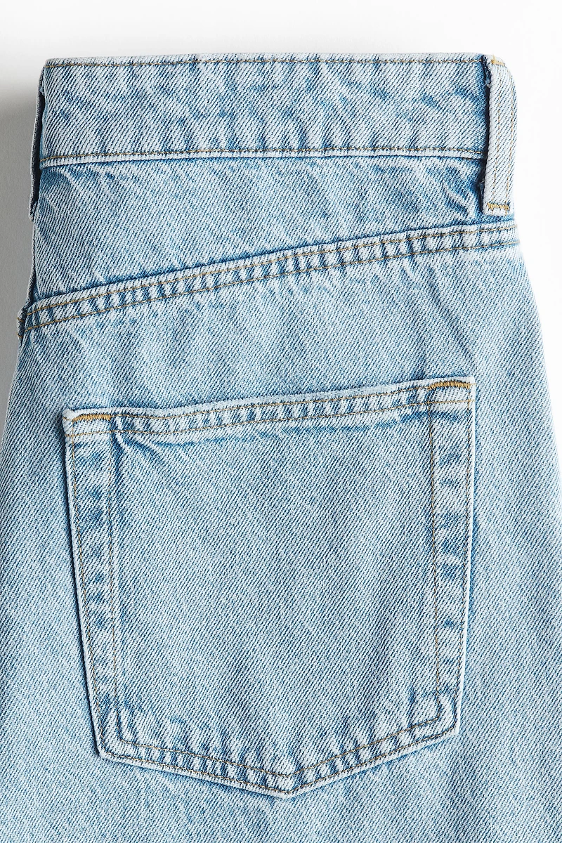 High-Waist Barrel-Leg Ankle Jeans