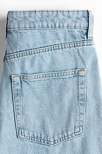 High-Waist Barrel-Leg Ankle Jeans
