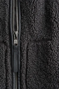 Loose-Fit Teddy Fleece Jacket