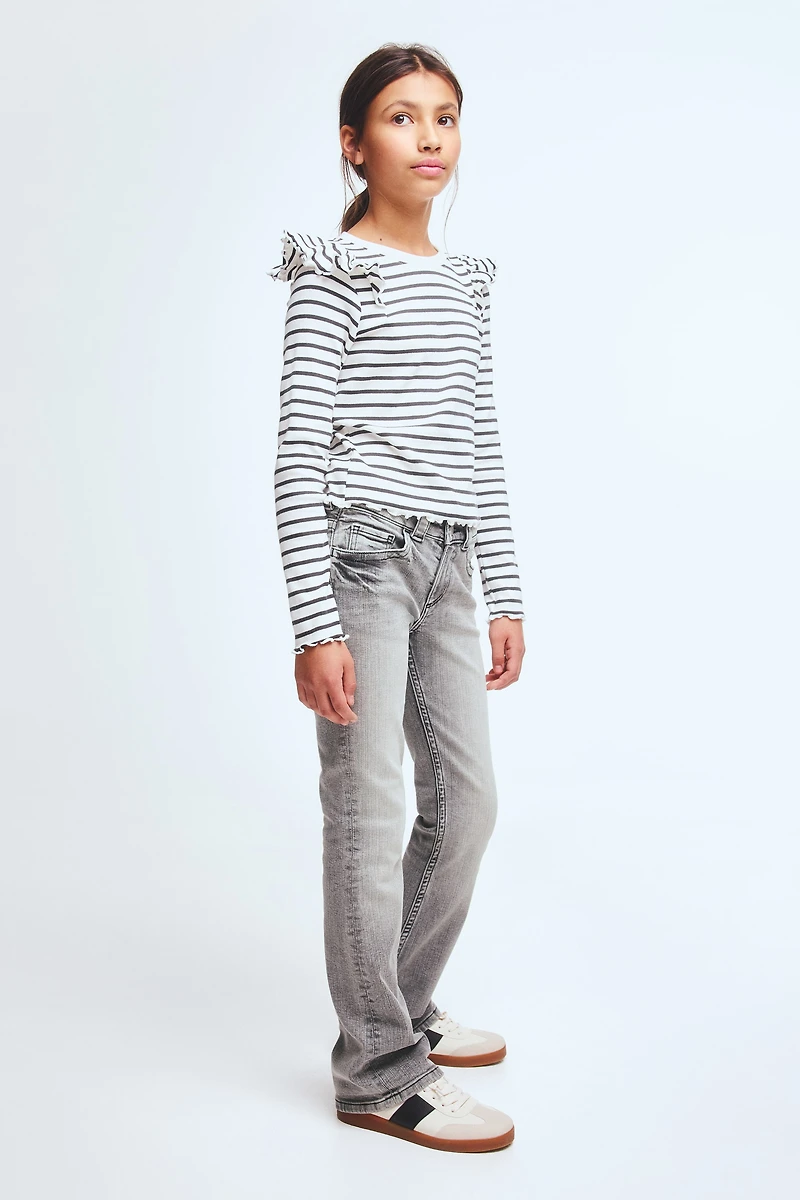 Bootcut Leg Low Jeans