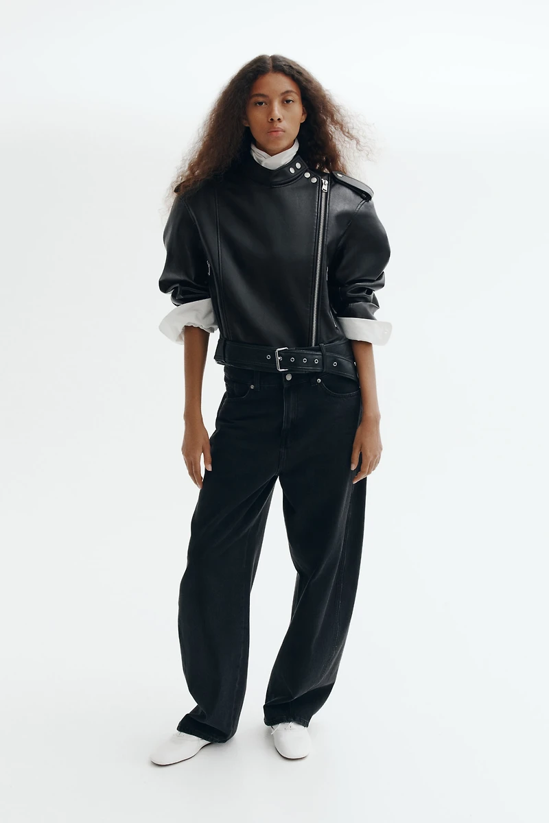 Coated Biker Jacket