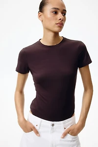 Short-Sleeved Microfiber Bodysuit