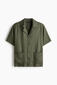 Chemise décontractée à col cubain