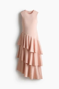 MAMA Ponte Dress with Satin Skirt