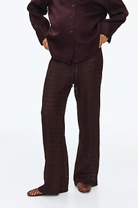 Pantalon à cordon MAMA en tricot pointelle