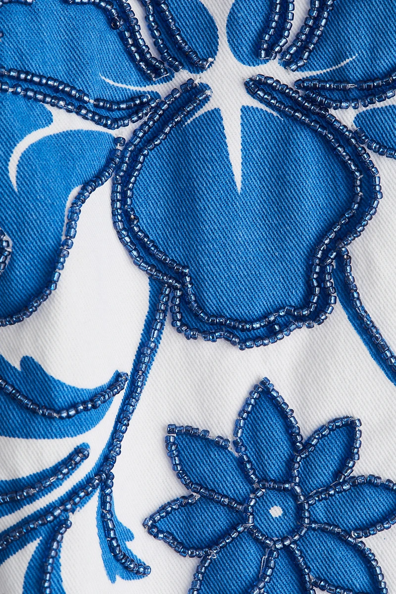 Bead-Detail Mini Skirt