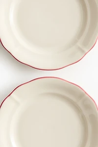 Lot de 2 petites assiettes en grès cérame