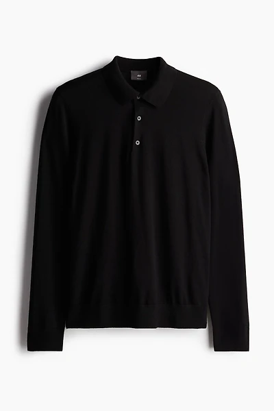 Polo Coupe près du corps en laine