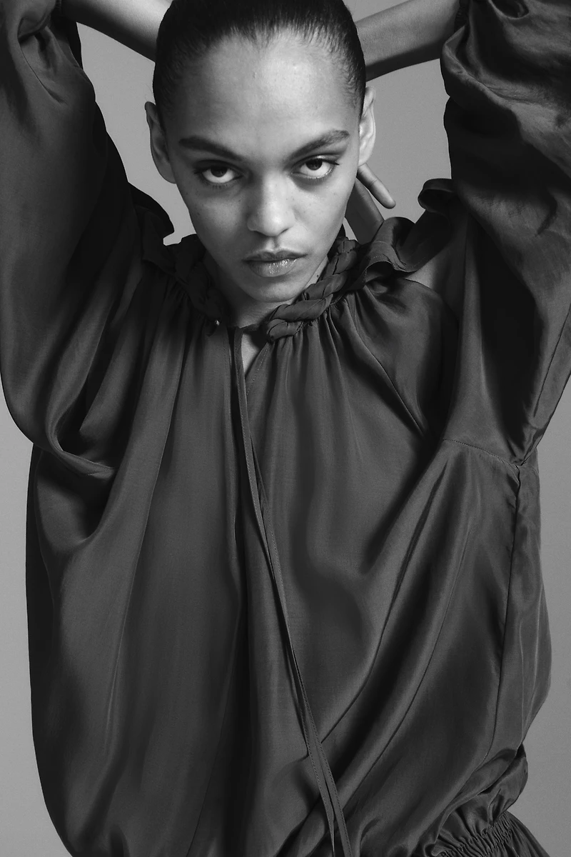 Braided-Detail Tunic Dress