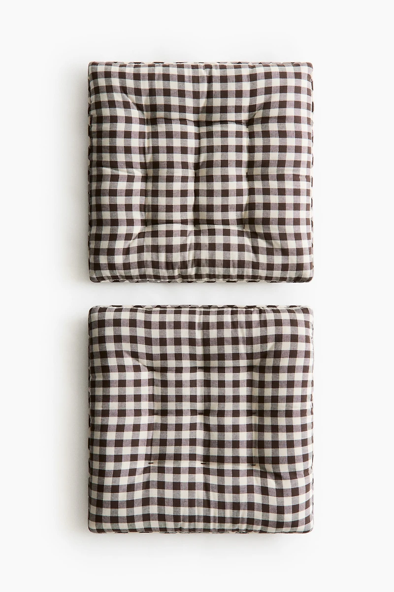 Lot de 2 coussins d'assise en coton
