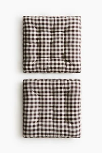 Lot de 2 coussins d'assise en coton