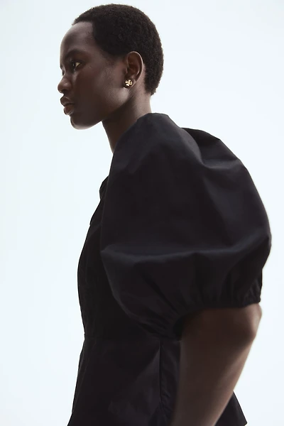 Cotton Peplum Blouse