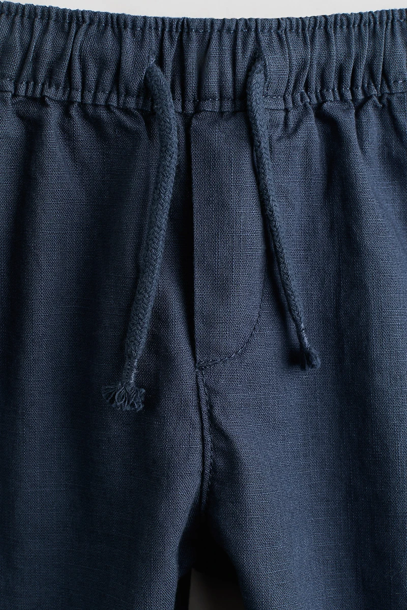 Linen-Blend Pants