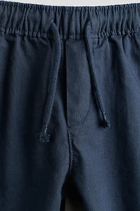 Linen-Blend Pants