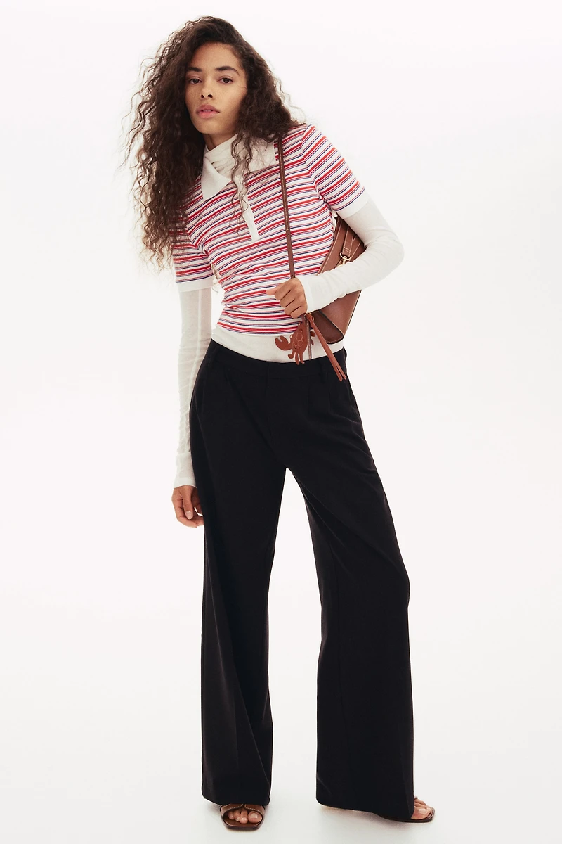 Wide-Leg Dress Pants