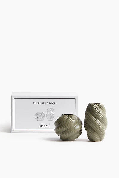 2-pack Mini Stoneware Vases