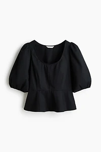 Cotton Peplum Blouse