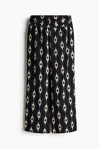 Wide-Leg Gathered-Waist Pants