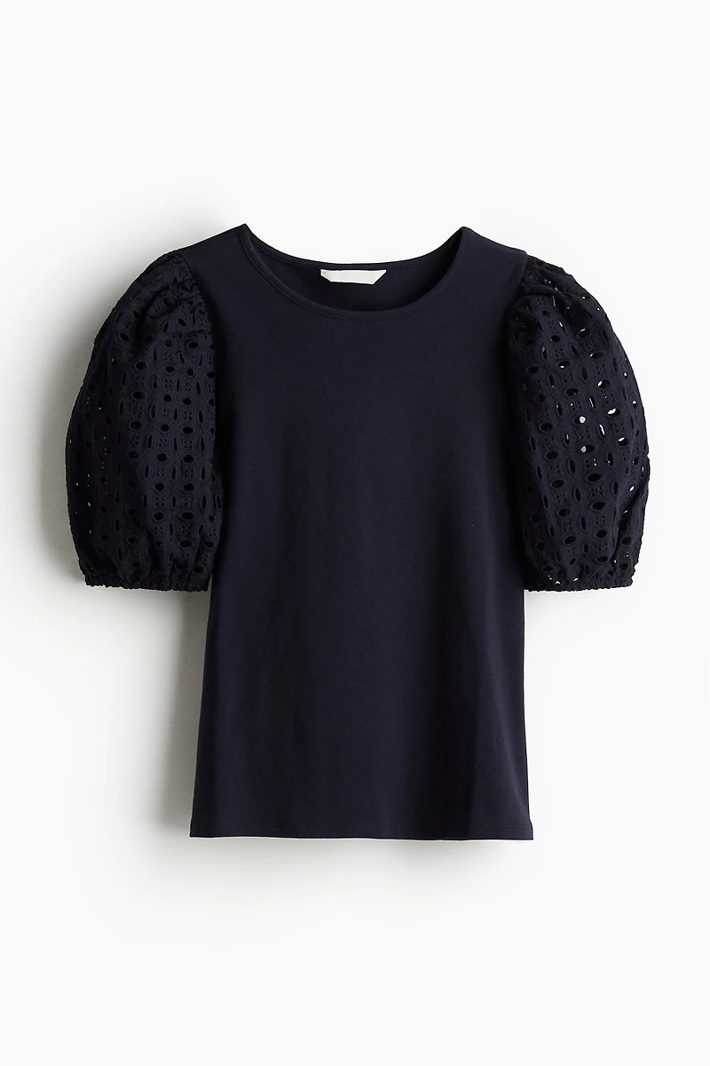 Puff-sleeved Top