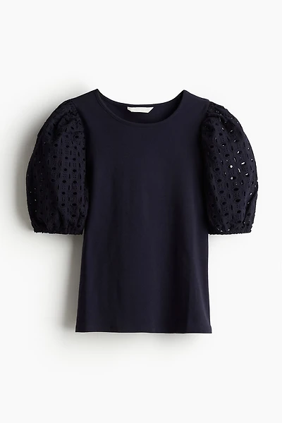 Puff-sleeved Top