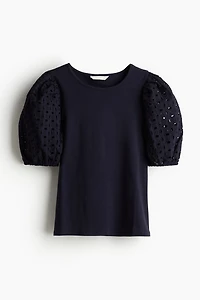 Puff-sleeved Top