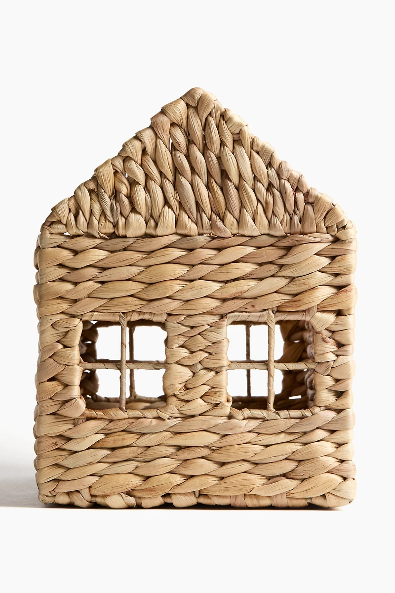 Panier de rangement tressé pour livres