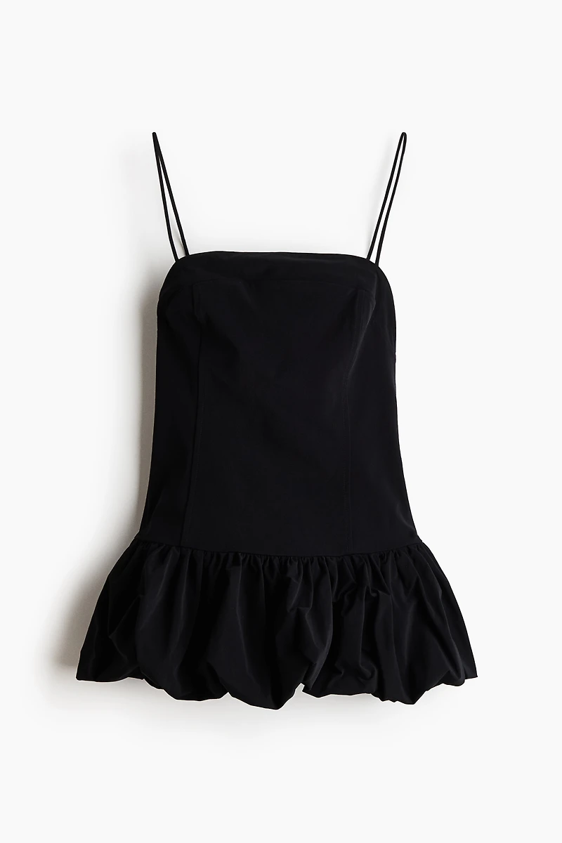 Bubble-Hem Strappy Top