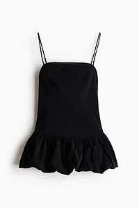 Bubble-Hem Strappy Top
