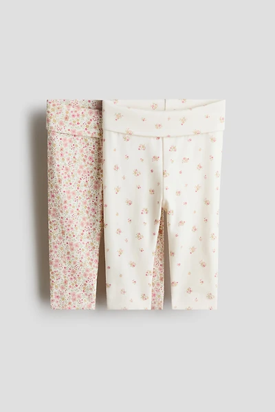 Lot de 2 leggings en jersey coton