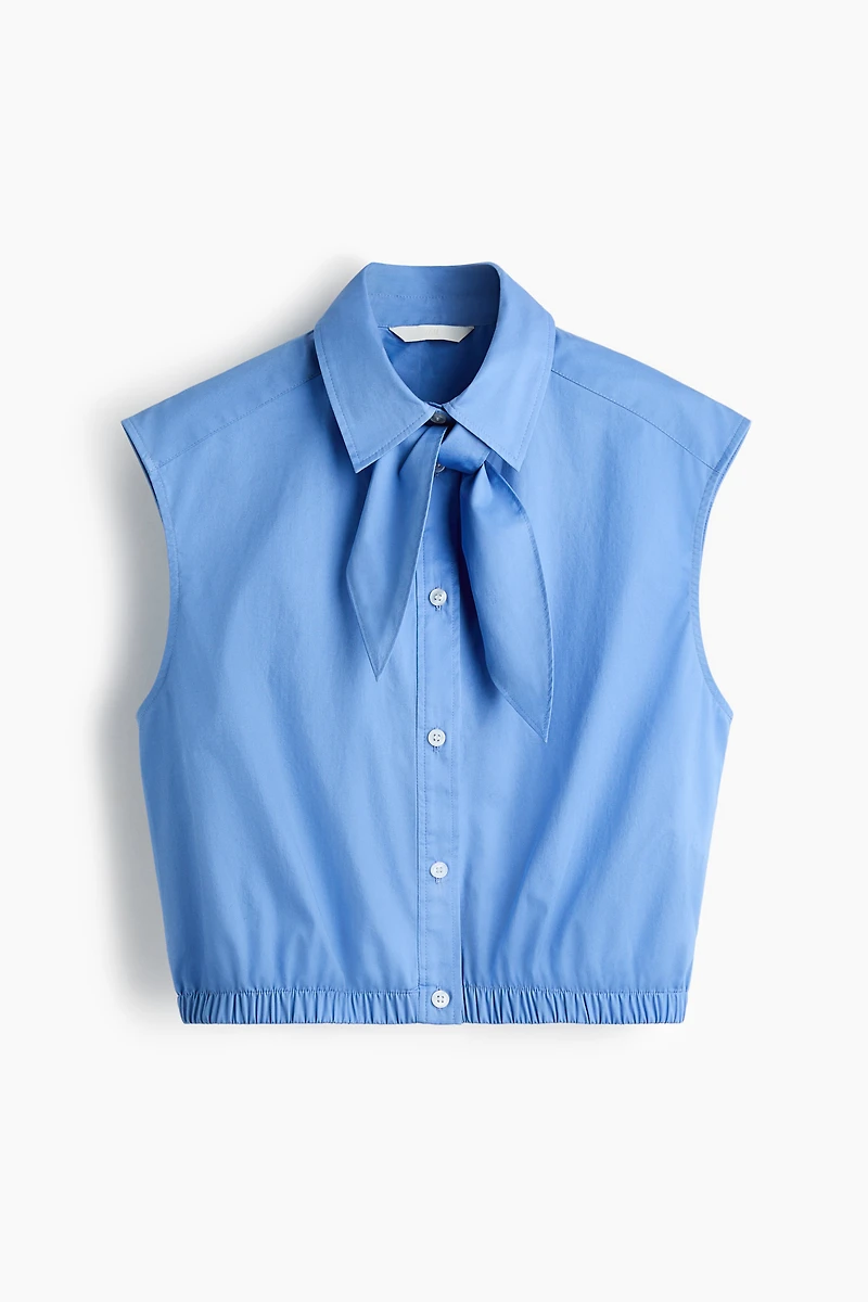 Sleeveless Poplin Shirt