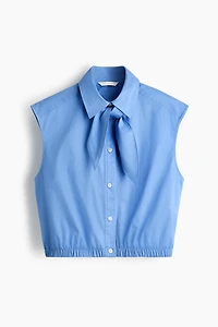 Sleeveless Poplin Shirt