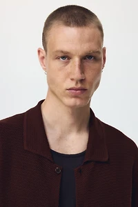 Chemise classique en tricot ajouré