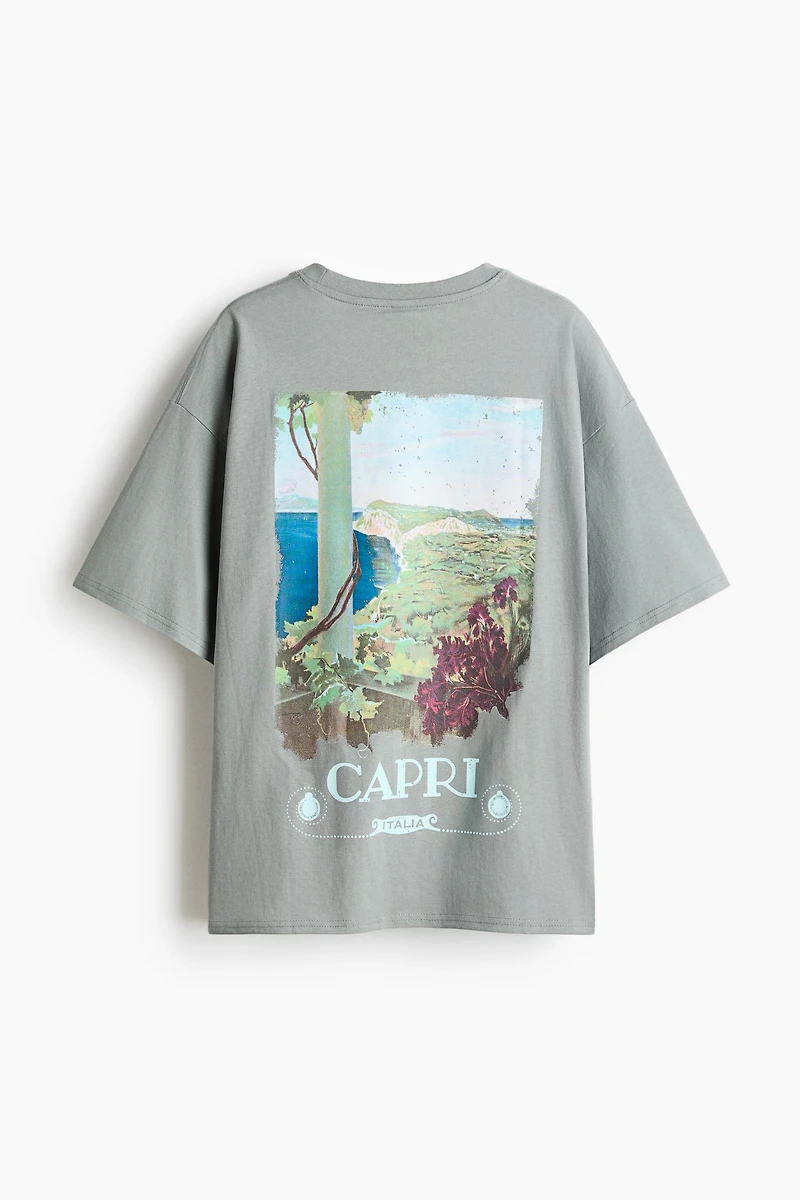 Oversized T-Shirt with Printed Motif