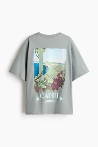 Oversized T-Shirt with Printed Motif