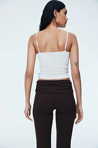 Gathered Microfiber Yoga Pants