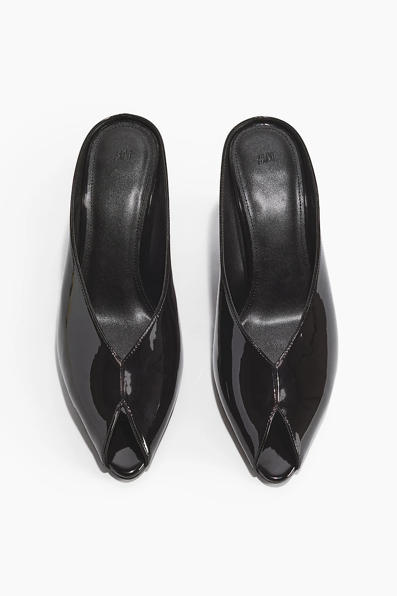 Mules à talon compensé