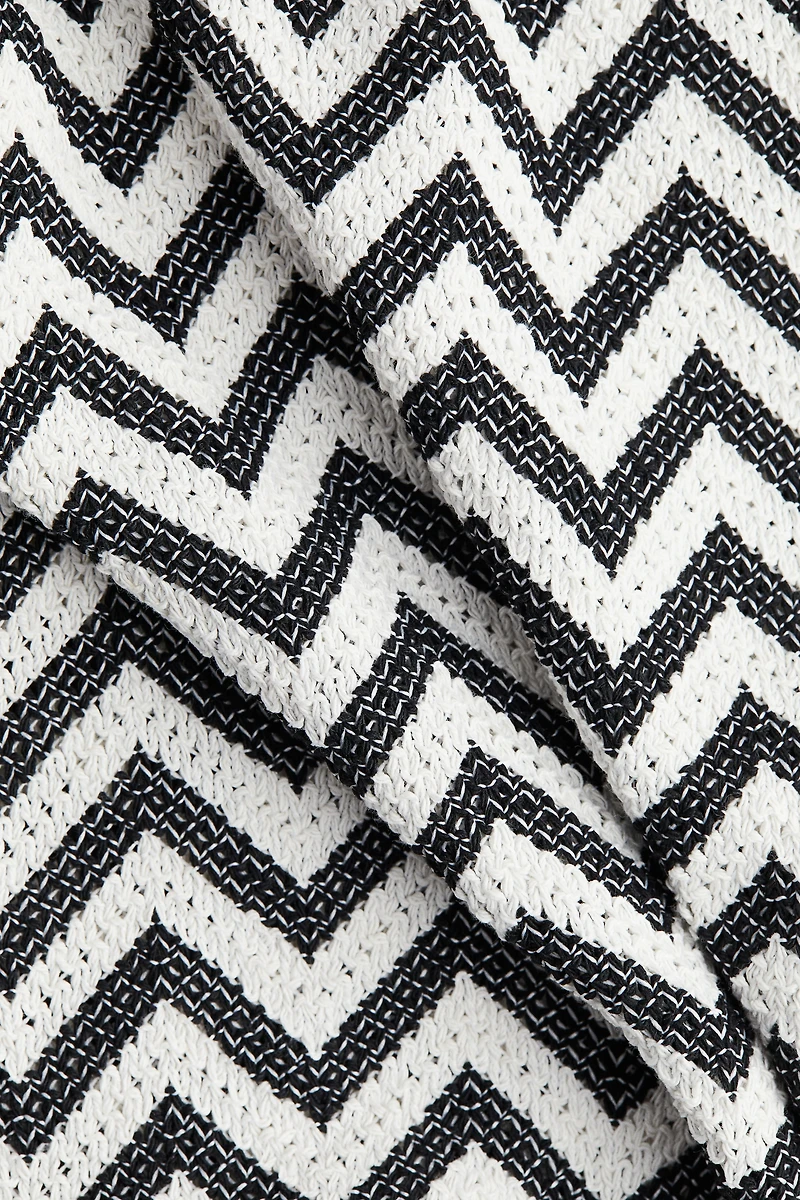 Wide-Leg Jacquard-Knit Pants