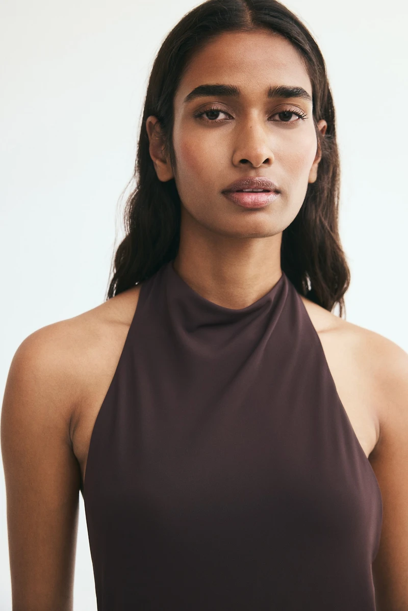 Draped Halterneck Dress