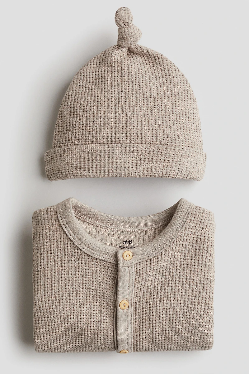 2-piece Waffled Cotton Set