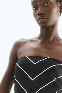 Robe bandeau en lin mélangé