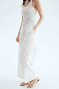Wide-Leg Ankle-Length Pants