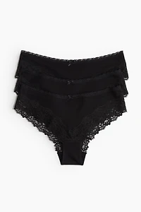 Lot de 3 culottes Hipster avec dentelle