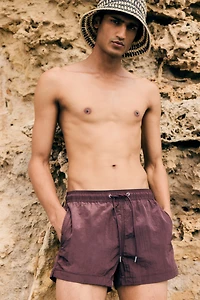 Crinkled Nylon Swim Shorts