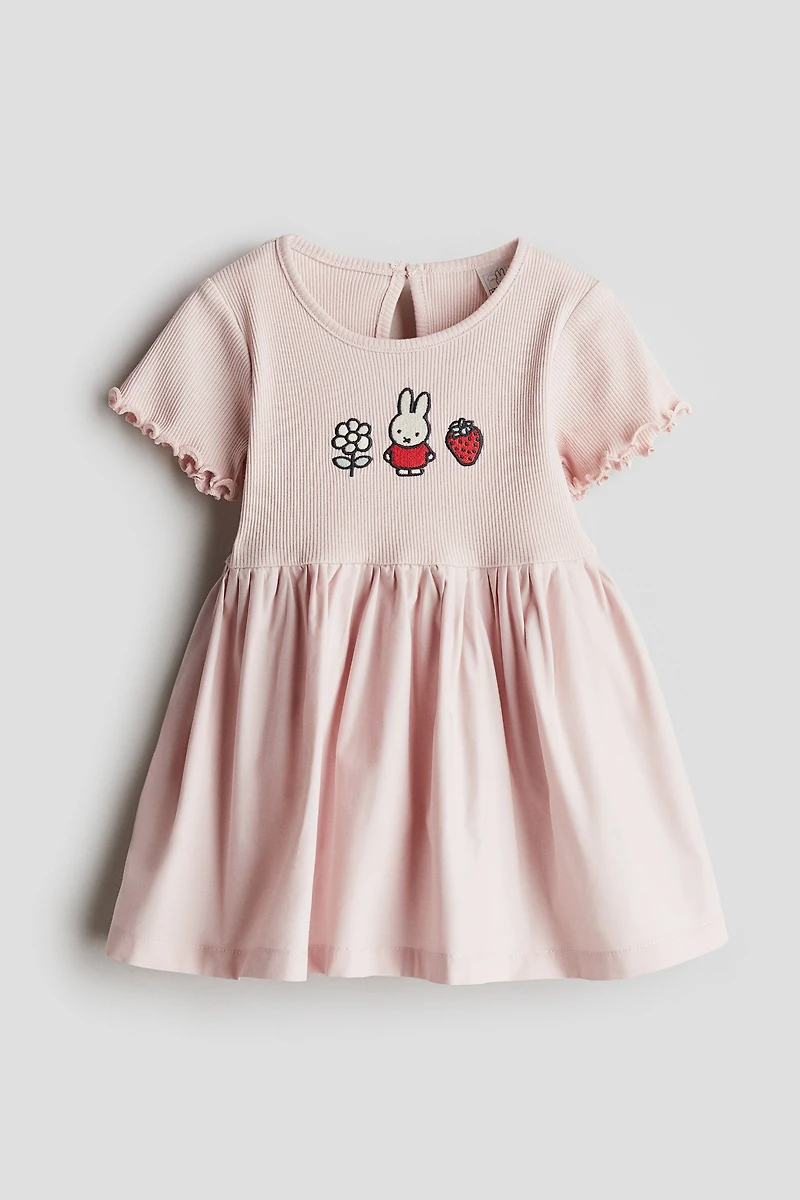 Embroidery-Detail Cotton Dress