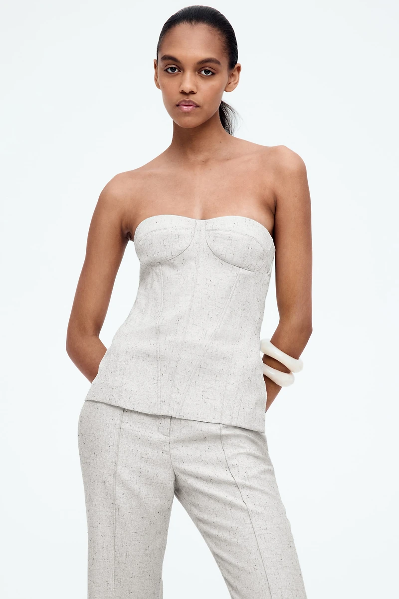 Haut bustier en sergé