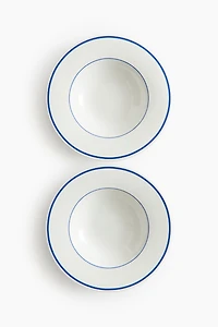 Lot de 2 assiettes creuses en porcelaine